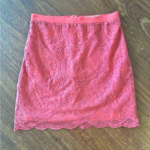 Elegant Pink Lace Skirt